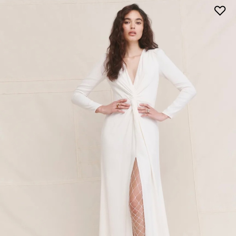 Brand new, with tags, Reformation ivory Gatsby Dress (size 4)